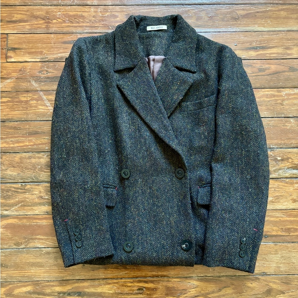 Harris Tweed Recardo double breasted wool coat